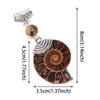 Pattern Tiger Eye Stone Beads Ammonite Fossil Stone Pendant Cabochon Conch Shell Stone Pendant