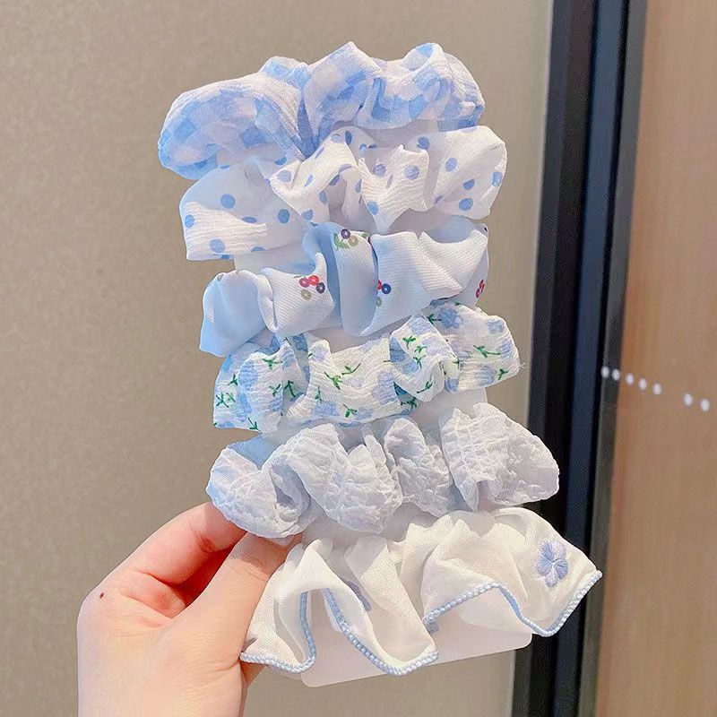 6 шт./набор аксессуаров для волос для девочек резинки для волос повязки для волос резинки для волос веревки держатель для хвостика для женщин или девочек