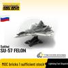 Платиновый Кирпич MOC-167015-2 Истребитель-невидимка Сухой СУ-57 - 1:Модель в масштабе 70