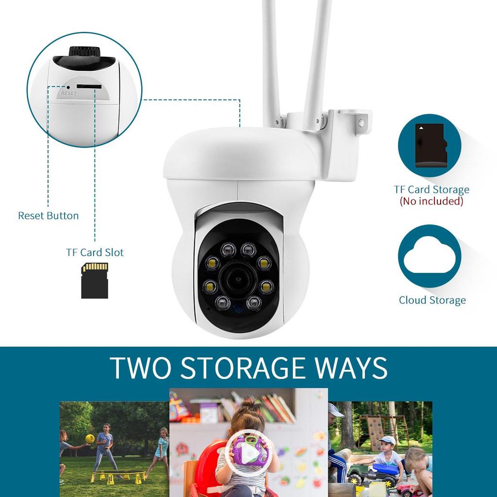 Камера видеонаблюдения HD 1080P WiFi с полноцветным ночным видением и отслеживанием людей