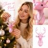 Christmas Plastic Bell Ornaments with Girl, High Heel, Snowman, Suitcase and Furry Earphone Charm Designs