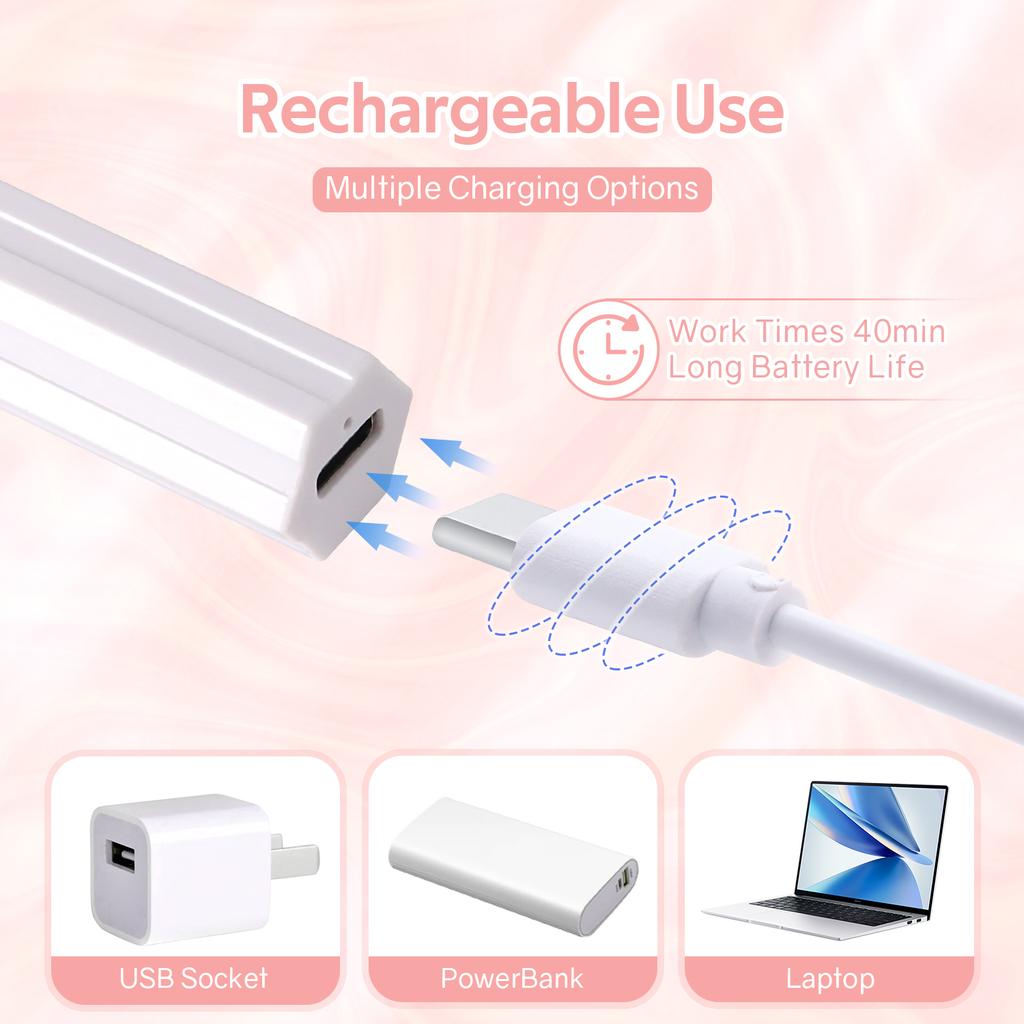 Ручная УФ-светодиодная мини-лампа для ногтей, портативная сушилка для ногтей с двумя таймерами, перезаряжаемая лампа для быстрого высыхания ногтей, фонарик.