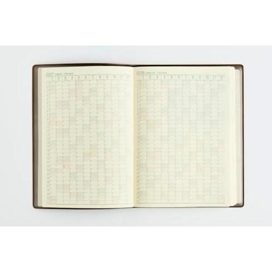 Takahashi Notebook 2027 A5 3-Year Desk Diary Brown No. 63 (Starts January 2027)