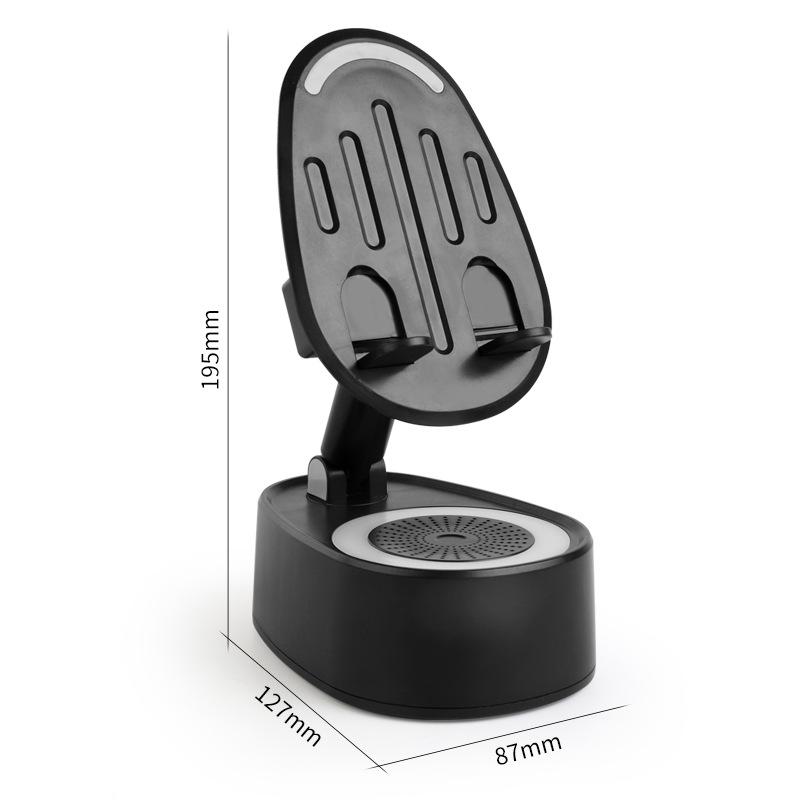 Держатель для мобильного телефона Динамик Bluetooth-динамик Режим индукции мобильного телефона Мини Портативный Объемный свет Стерео