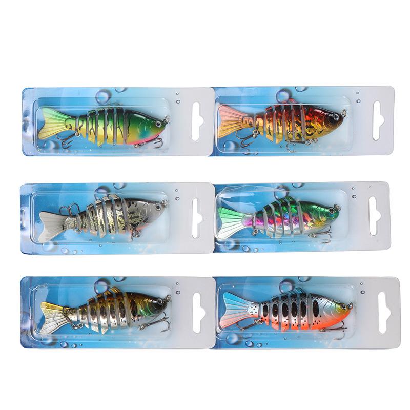 2/PCS 10cm Classic Lua Bait Plastic Hard Bait 15.5g Packed 7 Sections of Fish Bionic Bait Fishing Supplies (random)