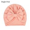 Cotton Polyester Big Bow Hats Solid Color Toddler Turban Cute Headband  Baby Girls Boys