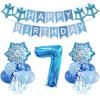 Snowflake Theme Birthday Party Balloon Set with Snowflake Pentagram Decoration Balloons