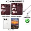 Lot 2 Cables USB-C USB-C pour iPhone 18 PRO/iPhone 18 PRO MAX/iPhone DUO - Câble nylon tressé 2 mètres Phonillico®