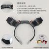 Interactive Gravity-Sensing Cat Ear Headband With Replaceable Fox Ears Motorized Folding Soft Plush Cosplay Anime Fans