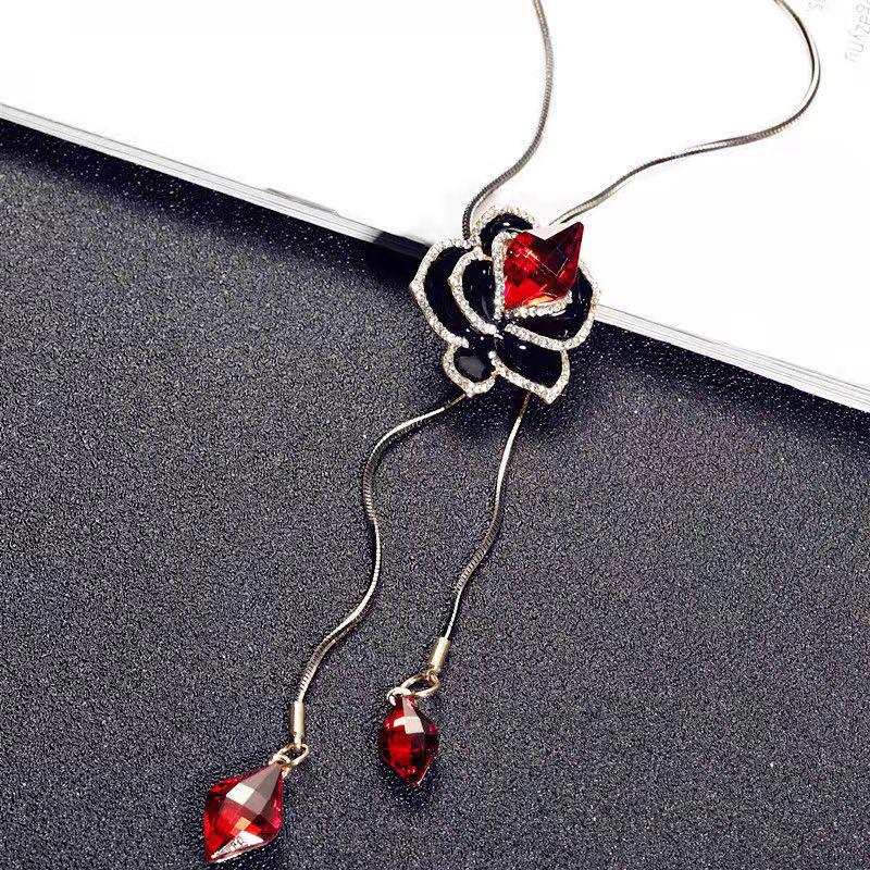 Элегантное ожерелье-цепочка с кисточкой для женщин - Универсальный, высококлассный европейский и американский дизайн для осенне-зимней моды