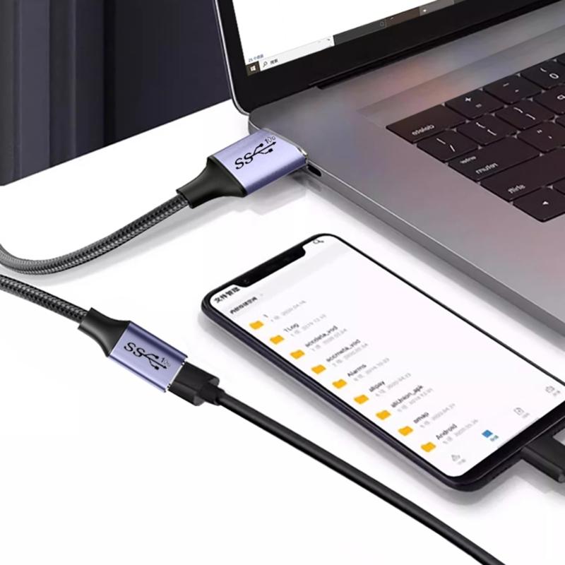 USB 3.0 A Папа на USB C Мама Кабель для передачи данных 10 Гбит/с Быстрая зарядка Синхронизация Провод для ноутбука Мыши U-диска Картридера