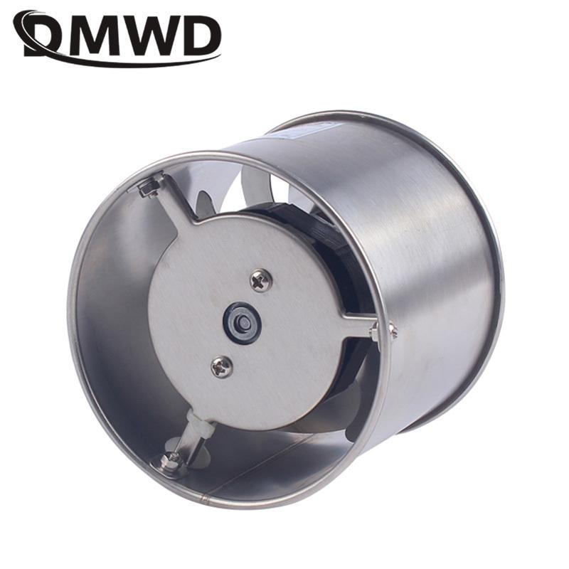 DMWD 4 inch Stainless Steel Ventilation Fan Bathroom Exhaust Fan Kitchen Range Hood Air Extractor Toilet Ventilator Remove odor