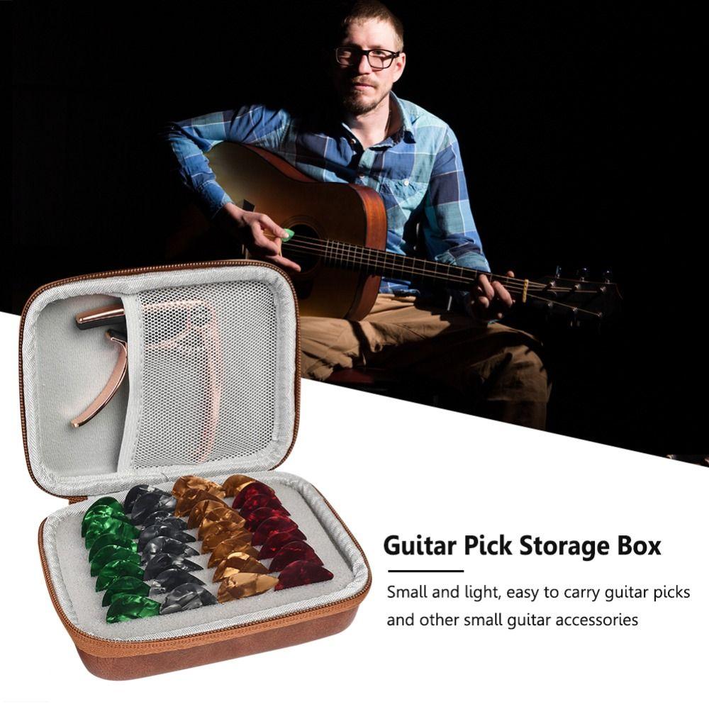 Waterproof Shock-proof Guitar Pick Bag Plectrum Case Guitar Pick Holder Guitar Picks Storage Bag