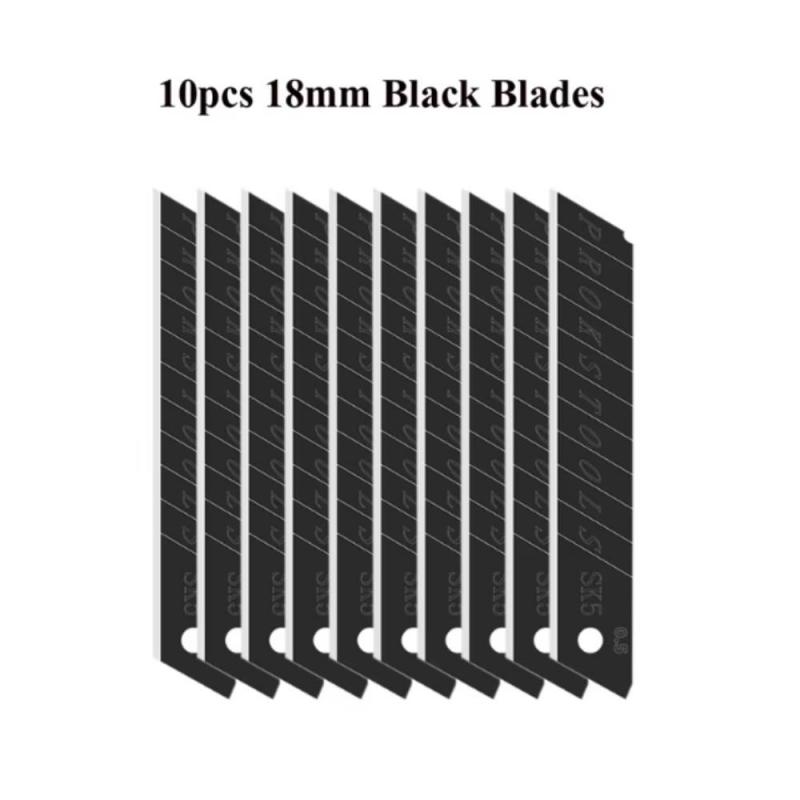 Нож из нержавеющей стали, выдвижной нож для коробок, лезвия из черной стали SK5, инструмент для резки ковров на складе