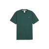 Solid Color Round Neck Pullover Casual Short Sleeve Drop Shoulder T-Shirt Men T-Shirts Green 624009-43