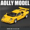 Simulation 1/24 Lambo Countach LP500S Super Sports Car Model Children's Diecast Toy Vehicle Sound and Light Miniature Voiture