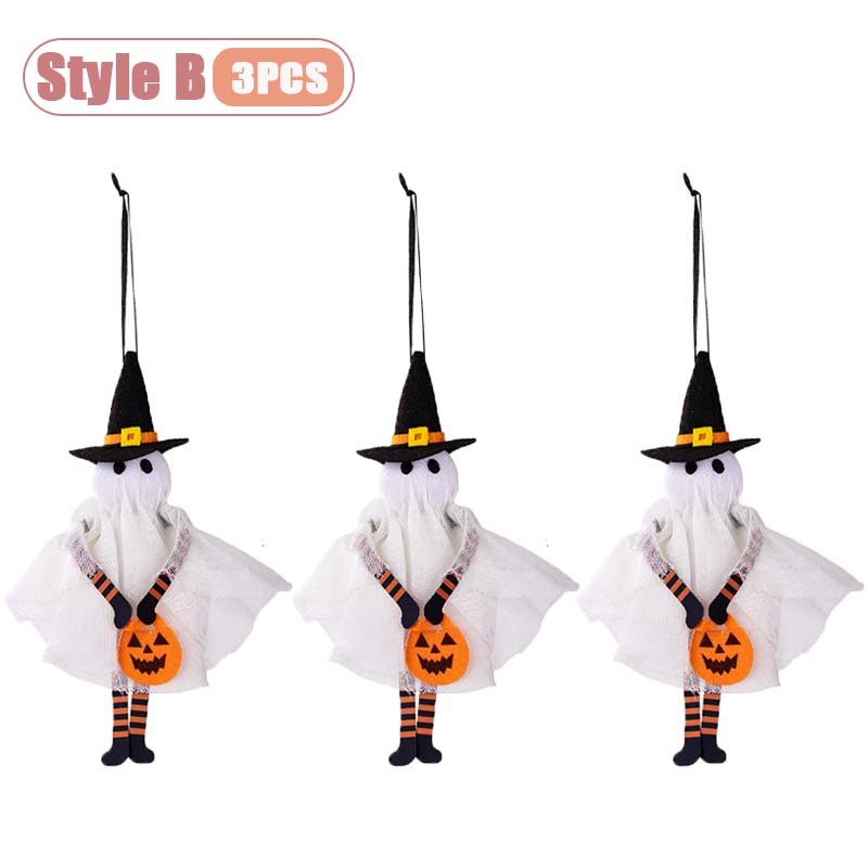 Halloween Wall Hanging Ornaments Pumpkin Ghost Skeleton Black Cat Decor for Home Party Festival Halloween Decoration Pendant