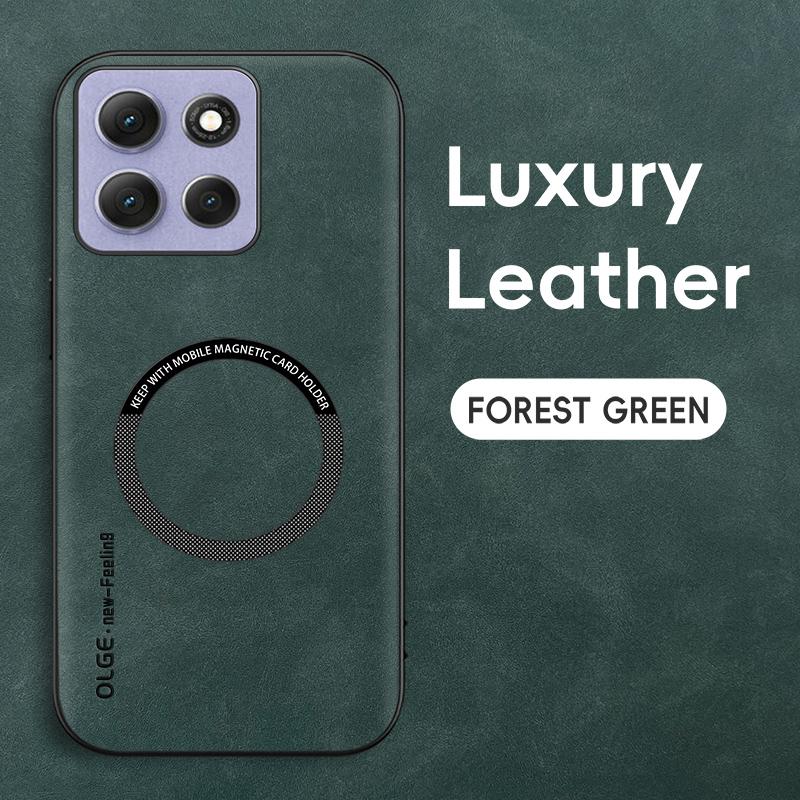 Ретро кожаный мягкий чехол для Moto G86 G56 G06 G Power 5G 2025 Play 2024 4G Edge 60 Pro Fusion магнитная беспроводная зарядная крышка