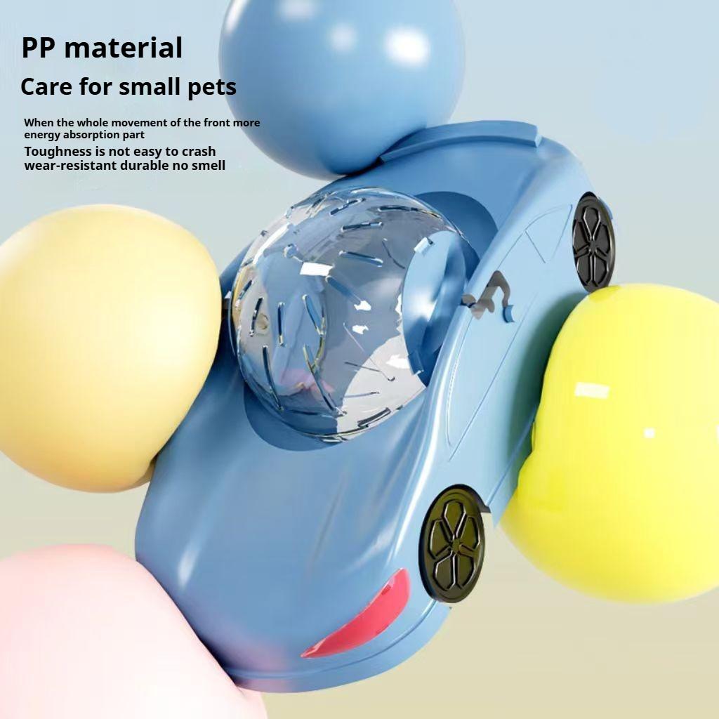 Товары для животных Спортивная машина для хомяка, бегущий мяч, игрушечный автомобиль для хомяка, катящийся мяч, ролик для маленьких питомцев, бегущее колесо, бегущая машина