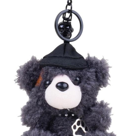 Cartoon Bear Keychain Plush Lovely Hats Bear Doll Cute Animal Pendant Grab Machine Hang Bag Daily Accessories