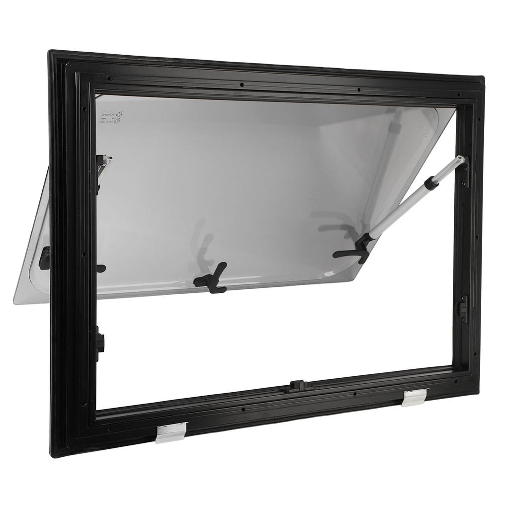 28 X 16 Inch RV Window with Screen Sunshade Double Layer Right Angle Push Out Window for Trailer