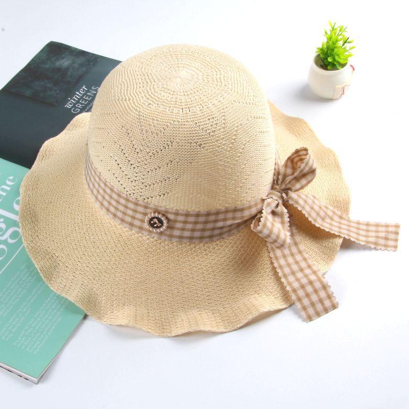 Hat Women's Sunscreen Sun Hat Summer Fashion Versatile Straw Hat Big Brim Outdoor Scenic Spot Sun