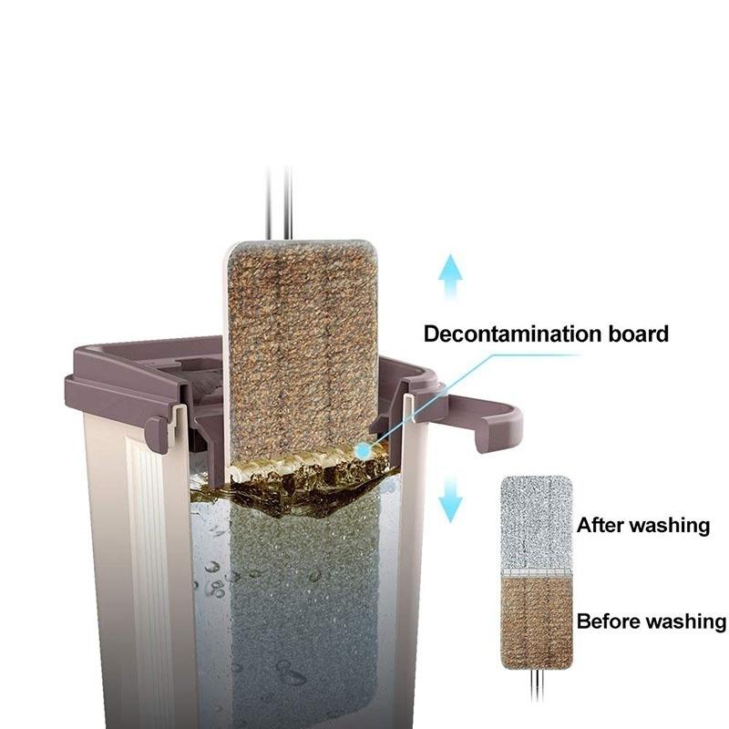 Ленивые люди Волшебные чистящие швабры Свободная ручная чистка Швабра из микрофибры с ведром Плоская выжимная швабра-распылитель Домашняя кухня Инструменты для уборки пола