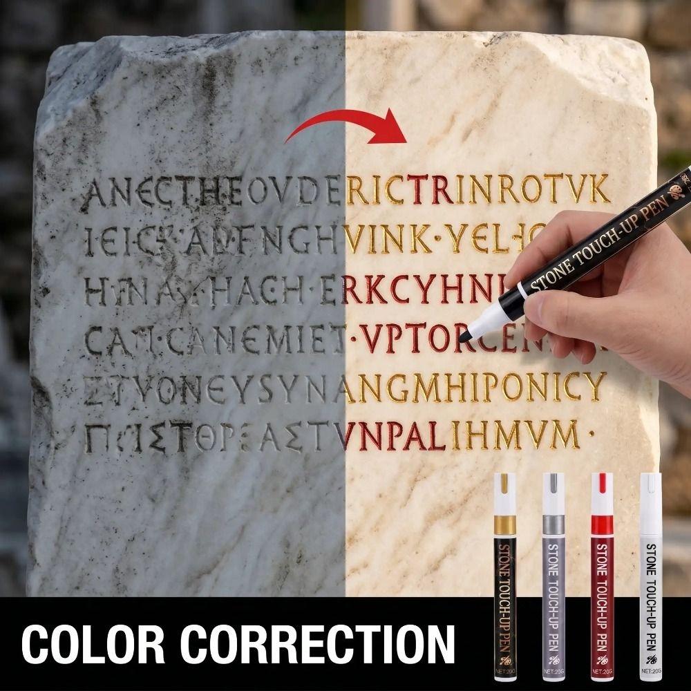 Quick-Drying Inscription Touch Up Paint Waterproof Gold Metal Marker Tombstone Restoration