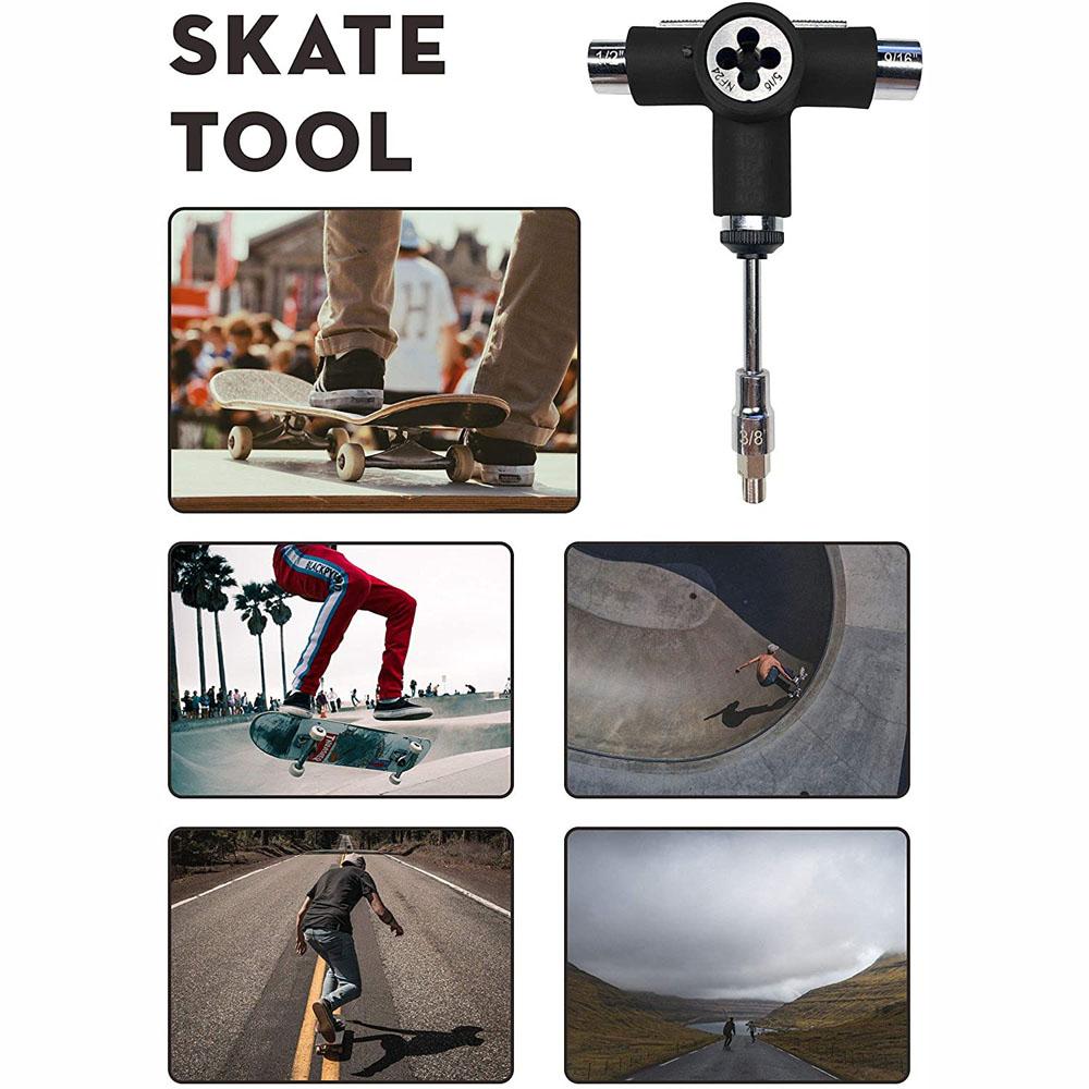 Wrench Semi-automatic T-shape Skate Tool Skateboard Tool Skateboards Wrench Skateboard Repair Tools