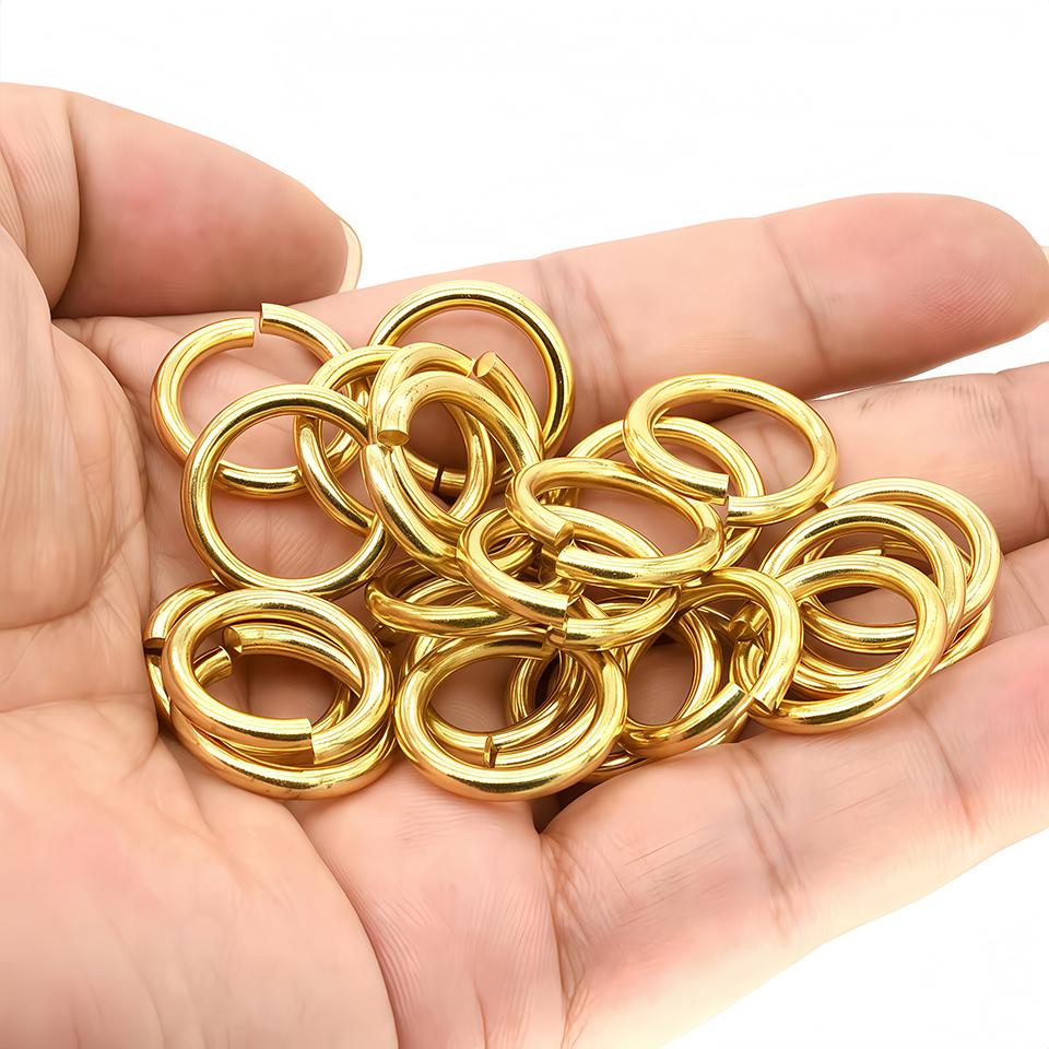 Solid Brass Jump Rings Split Jump Ring Open O Ring Connector 5mm-18mm for Necklace Jewelry Making Findings Accessories Supplies