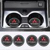 cxjvah1 1/2Pcs Car Styling Coaster Cup non-slip pad Interior Accessories For Mitsubishi 9 Ralliart X EX ASX L200 Outlander Pajero Lancer