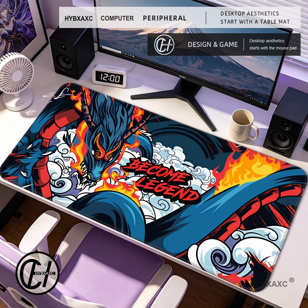 HYBXAXC Art Creative Aesthetic Gaming Mouse Pad Large Desk Mat Stitched Edge Thickened NonSlip Rubber Base Mousepad