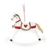 DIY Rocking Horse Pendant Retro Style Iron Horse Hanging With Bell Creative Christmas Tree Decoration Creative Decoration