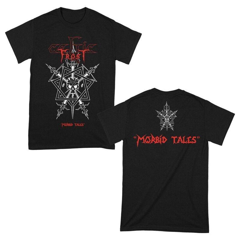 Celtic Frost Morbid Tales Pentagram Skull Double Sided Print Summer T Shirt Cotton Casual Neutral Teeblack Metal Streetwear