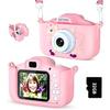 Appareil Photo Numérique Enfant ASTGMI - C3 - Rose - Rechargeable USB - Vidéo HD 1080p - 32G SD Carte