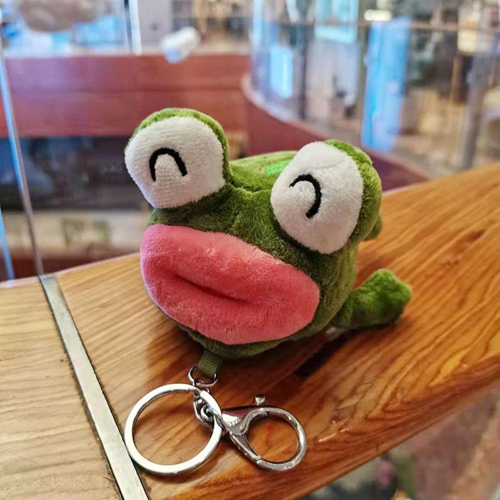 Soft Toy Animal Dolls Stuffed Animals Big Mouth Frog Doll Plush Keyring Stuffed Toys Plush Keychain