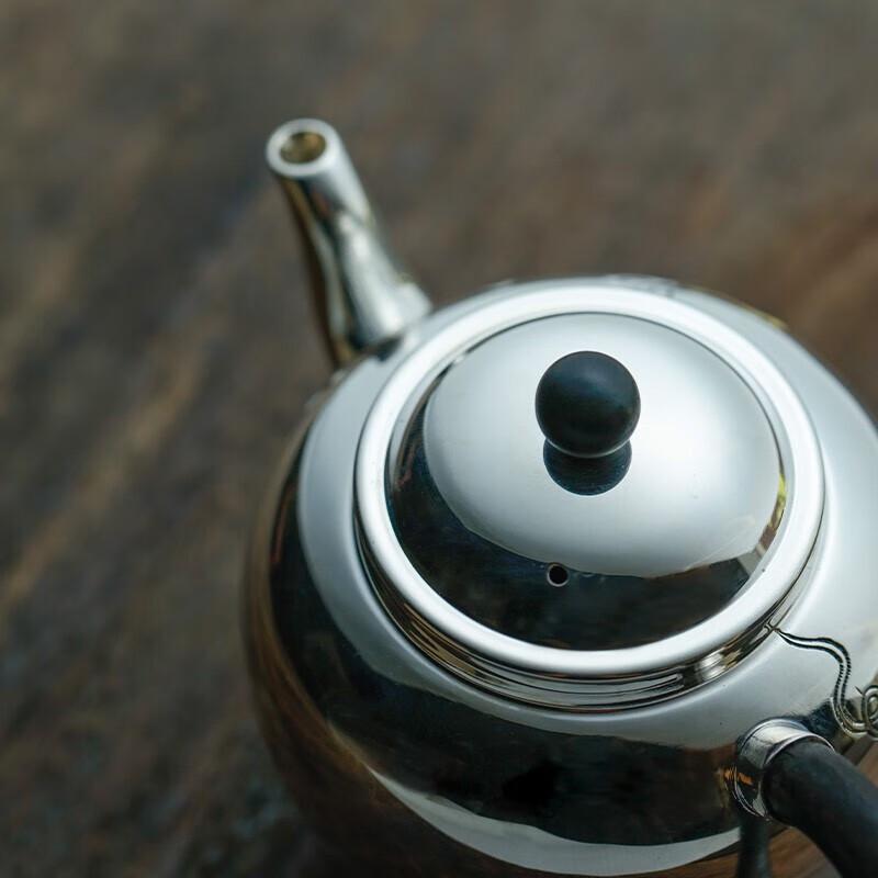 Wanqiantang Handmade Silver Relief Duoqiu Teapot