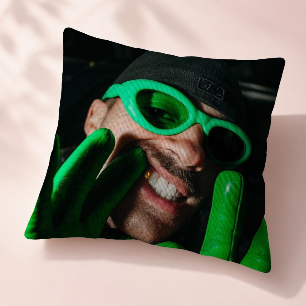 Celebrity Feid Cushion Cover Premium Reversible Pillow Cover in Dual Comfort Decor for Home Car
