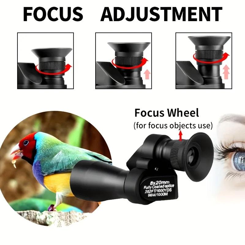 Portable HD Mini Pocket Monocular Telescope High Magnification Zoom Outdoor Fishing Telescope for Hunting Camping Mountaineering