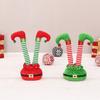 Sequins Stuffed Legs Xmas Decor Upside-down Bendable Desktop Ornament Party Favors