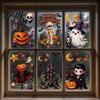 Halloween Party Supplies Static Window Clings, Pumpkin Ghost Mummy Vampire Cartoon Decals, Cute Decor Self-Adhesive Clings for Glass Door Mirror Shop
