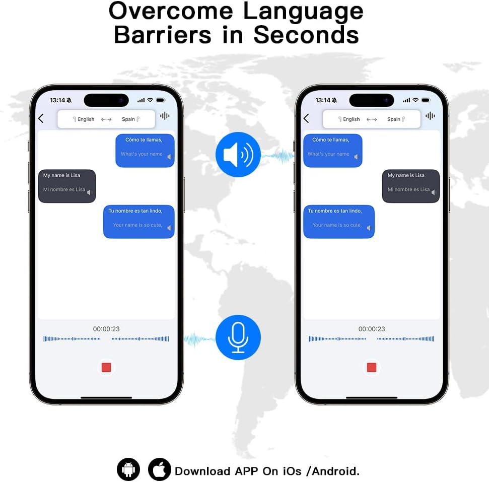 UYUXIO AI Language Translation OWS Earphone with 144 Online Languages Real Time Translation Wireless Earbuds for Travel Business