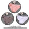FINETOO 3Pcs/Set Women's Underwear Cotton Panties Sexy Knickers Female Underpants Solid Color Briefs Intimates Women Lingerie M-2XL