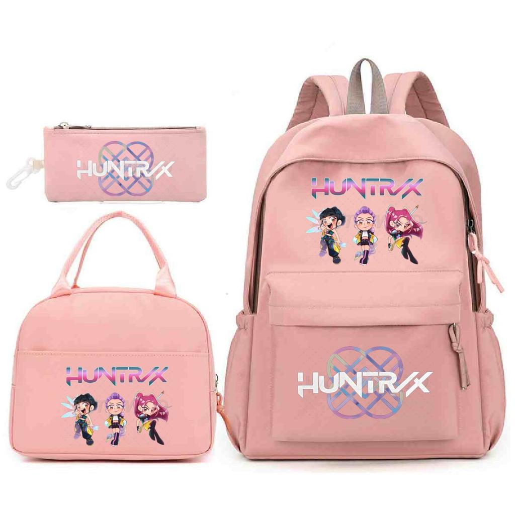 Anime Cartoon Peripheral Three-Piece Set, School Bag, Primary And Secondary School Student Backpack, College Meal Bag, Casual Pencil Bag