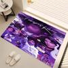 1pc Purple Rain1 Print Area Rug - Soft, Washable Non-Slip Indoor Mat, Living Room, Home Office Decorative Rug,Office Decorative