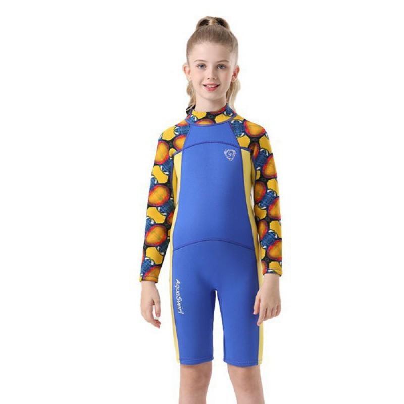 Kids Full-Body Neoprene Wetsuit Swimming Diving Water Sports UV Protection Quick-Dry Thermal Insulation Long Sleeve