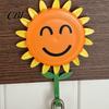 Living Room Wall Hook Sunflower Hook, Peel And Stick Decorative Flower Lightweight Retractable No-Drill Installation Hanger, for Kitchen Bathroom