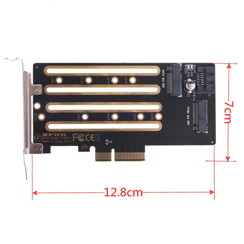 Nvme M.2 Ssd To Pcie 3.0 4.0 X4 Adapter Card Sata M.2 Ssd To Sata Adapter Card