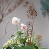 Rusty Dandelion Stake Metal Flower Garden Stake Yard Decoration Outdoor Decor Dandelion Stake for Courtyard Lawn Pathway