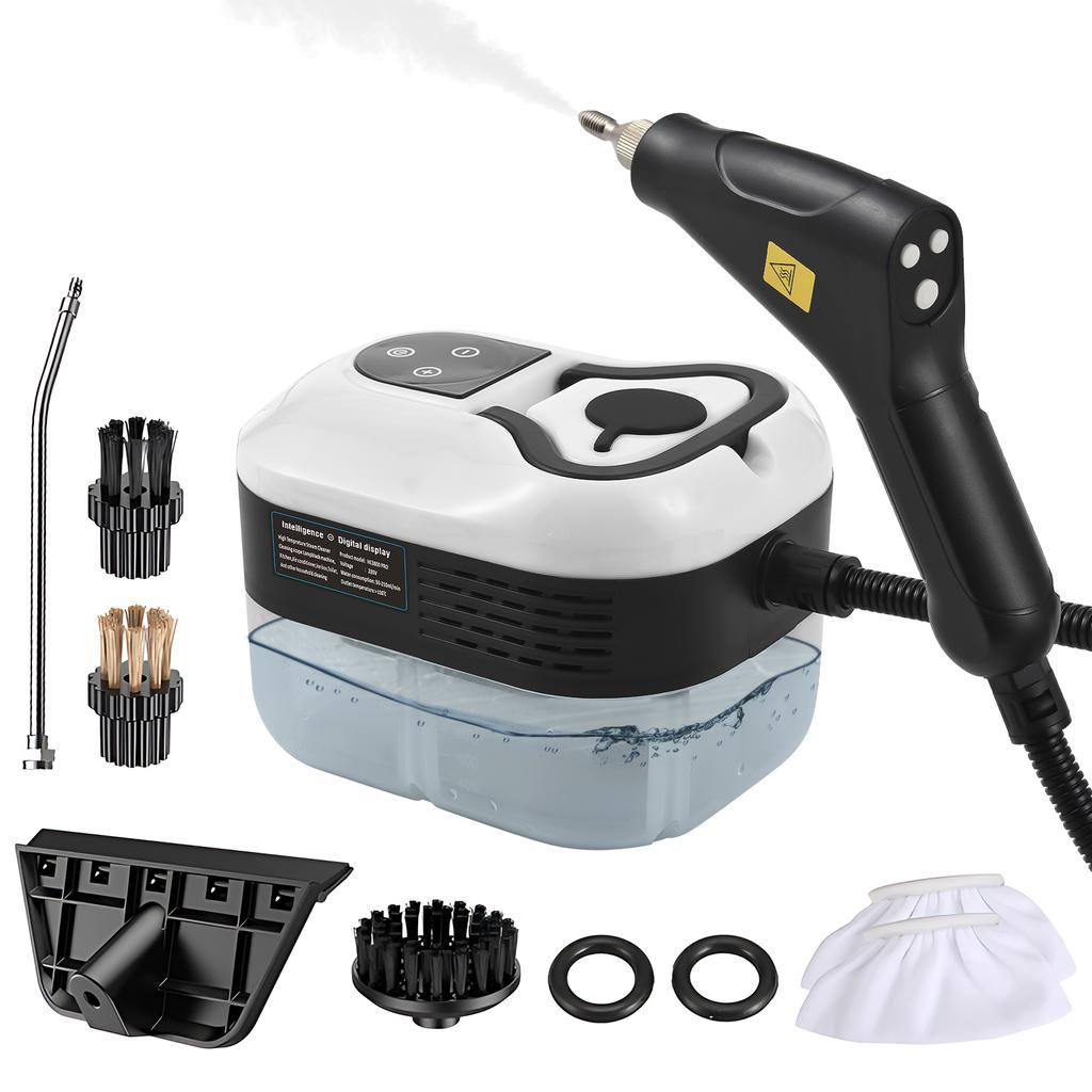 Handheld Multi-surface Steam Cleaner with 6pcs Accessories Touch Screen 6 Levels Adjustable